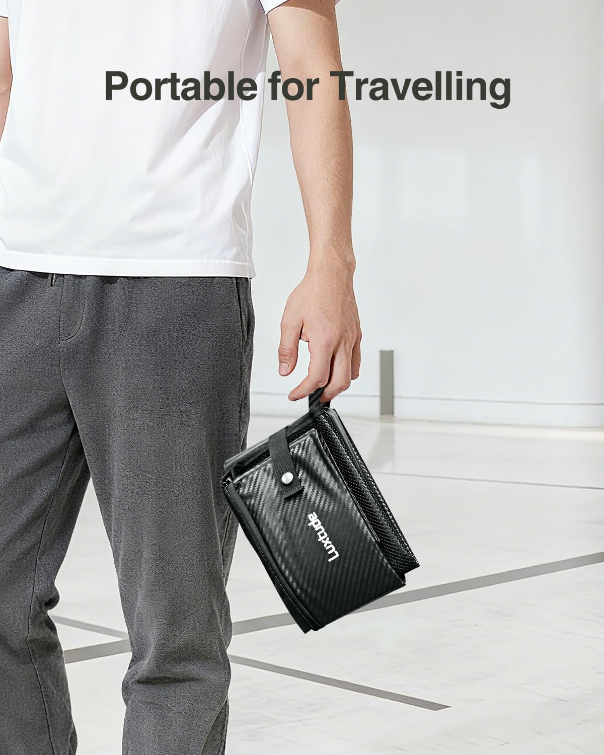 Luxtude Collapsible Litter Box for Cats, 2 Pack Portable Litter Box for Cats