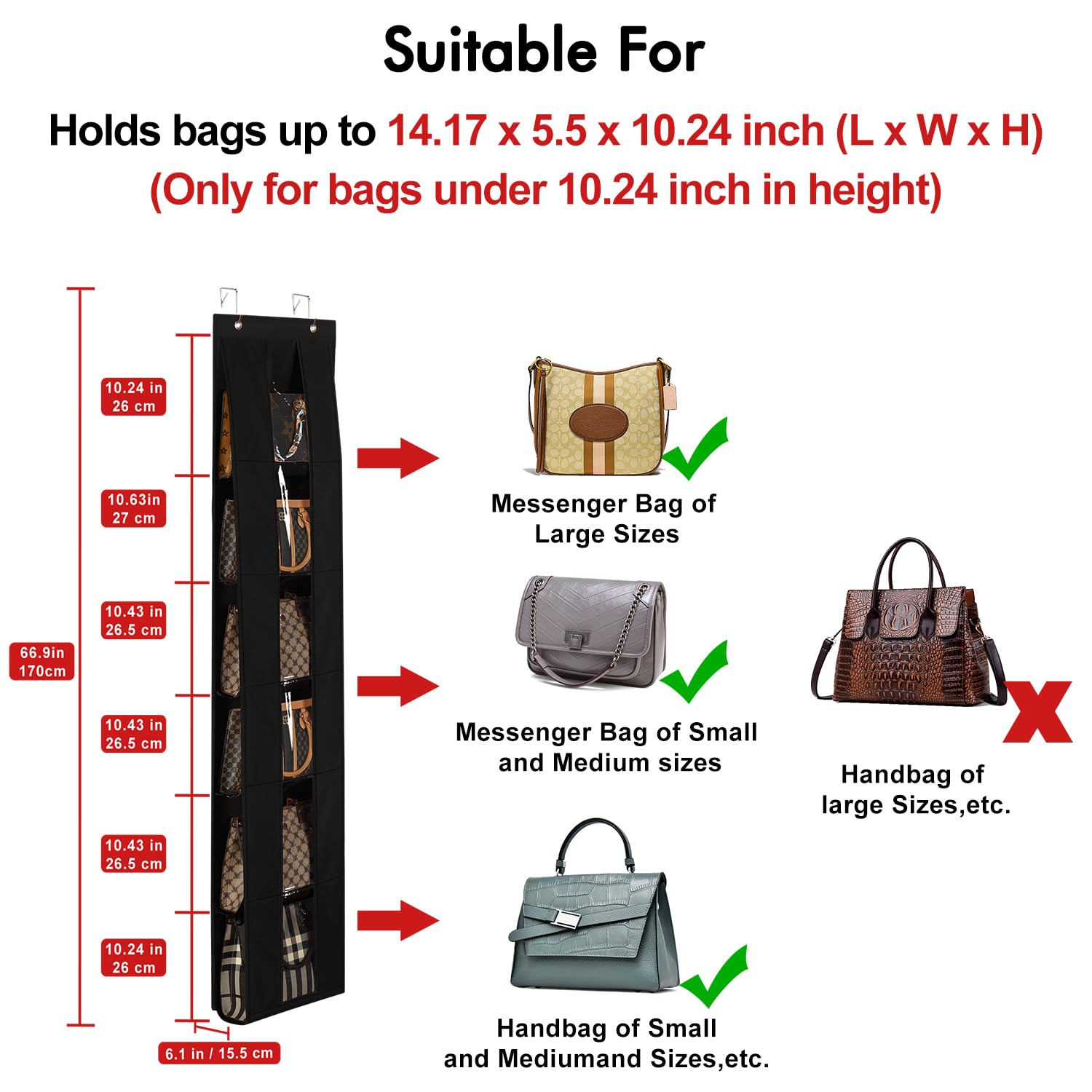 Lirex Over the Door Purse Organizer - Image 3