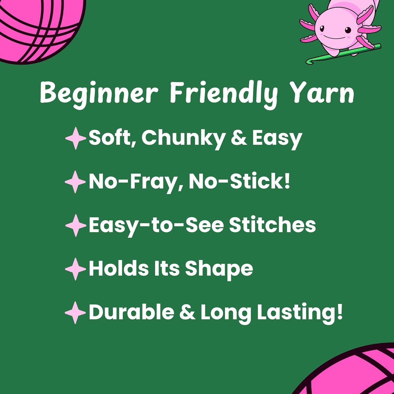 Okeydokeys Crochet Kit for Beginners, Crafts for Adults, Fun Stuff -Step-by-Step YouTube Starter Kit - Thick Chenille Yarn and Craft Supplies Included, Cute Amigurumi Art kit (Crochet Frog Kit)