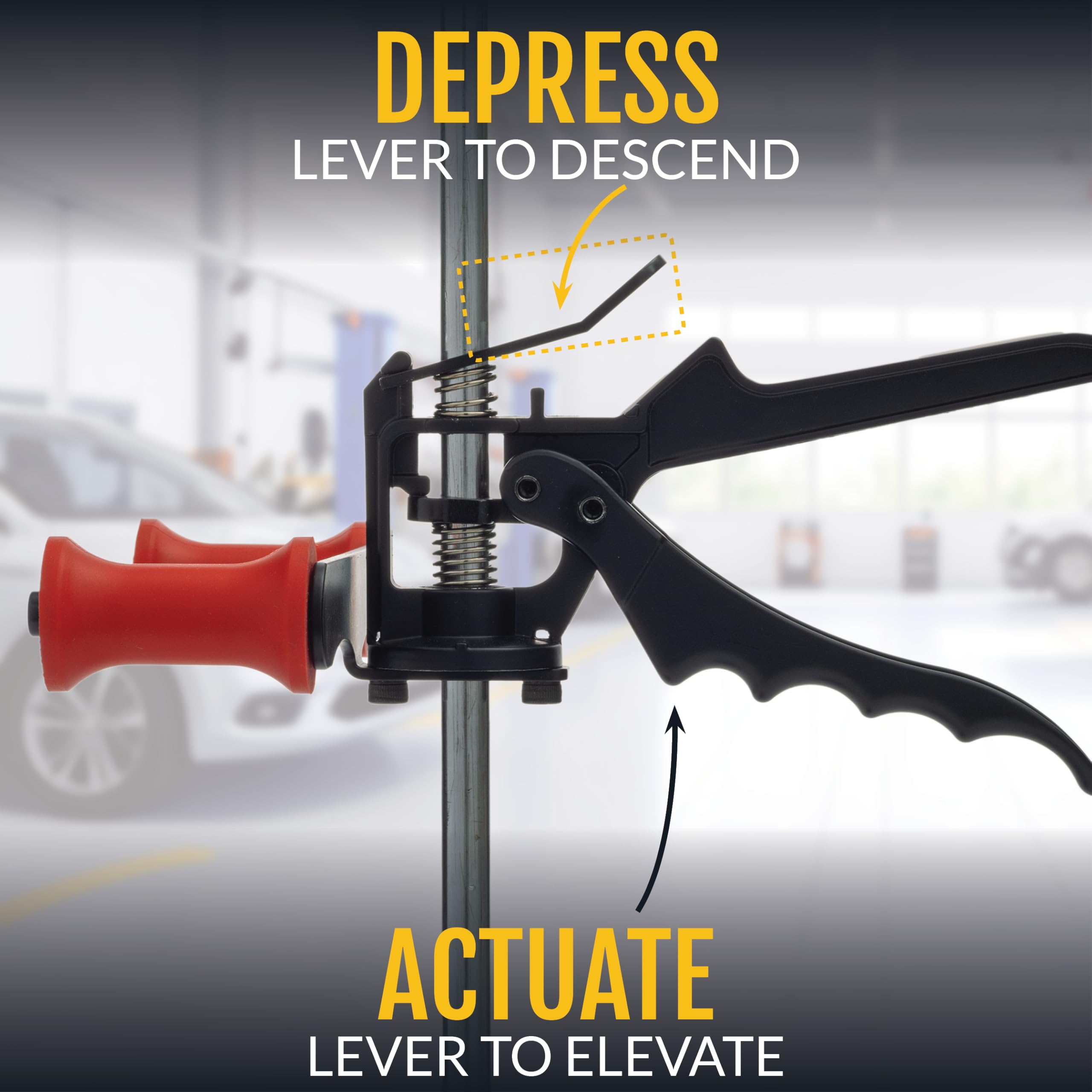 AUTOSOLO 28 Inch Adjustable Brake Pedal Depressor Tool with Pistol Grip