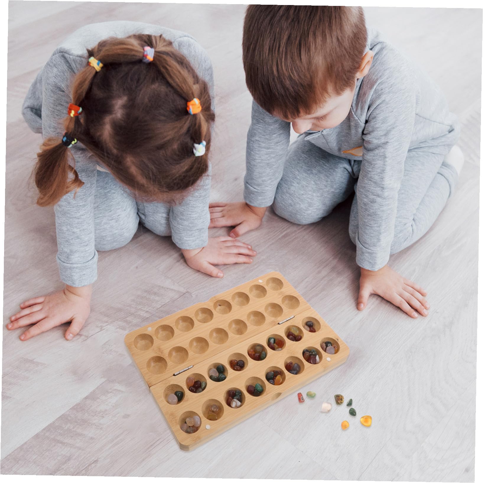 HANABASS Gioco Mancala Giochi Per Mancala Per Antica Scacchiera Gioco Da Tavolo Con Biglie Accessori Per La Classe