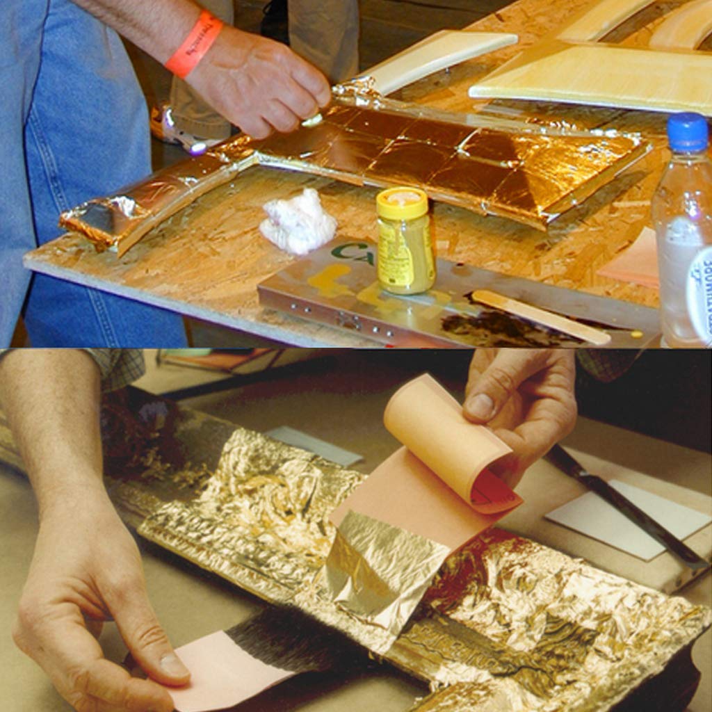100 Stück Blattgold 24K Goldfolie für DIY Kunsthandwerk Möbel Dekoration