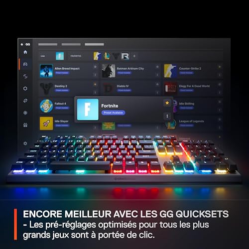 SteelSeries Apex Pro Gen 3 - Clavier Gamer HyperMagnetic - Switches OmniPoint 3.0 - Actionnement Ajustable - Toucher Rapide/SOCD - OLED - RGB - Capuchons PBT - USB-C - FR Layout AZERTY - 6