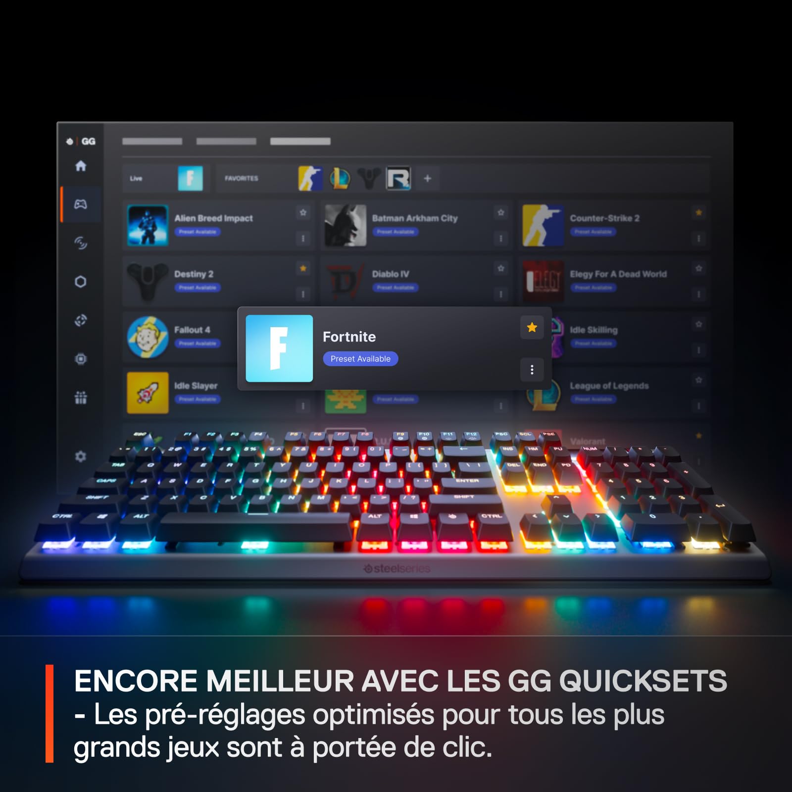 SteelSeries Apex Pro Gen 3 - Clavier Gamer HyperMagnetic - Switches OmniPoint 3.0 - Actionnement Ajustable - Toucher Rapide/SOCD - OLED - RGB - Capuchons PBT - USB-C - FR Layout AZERTY