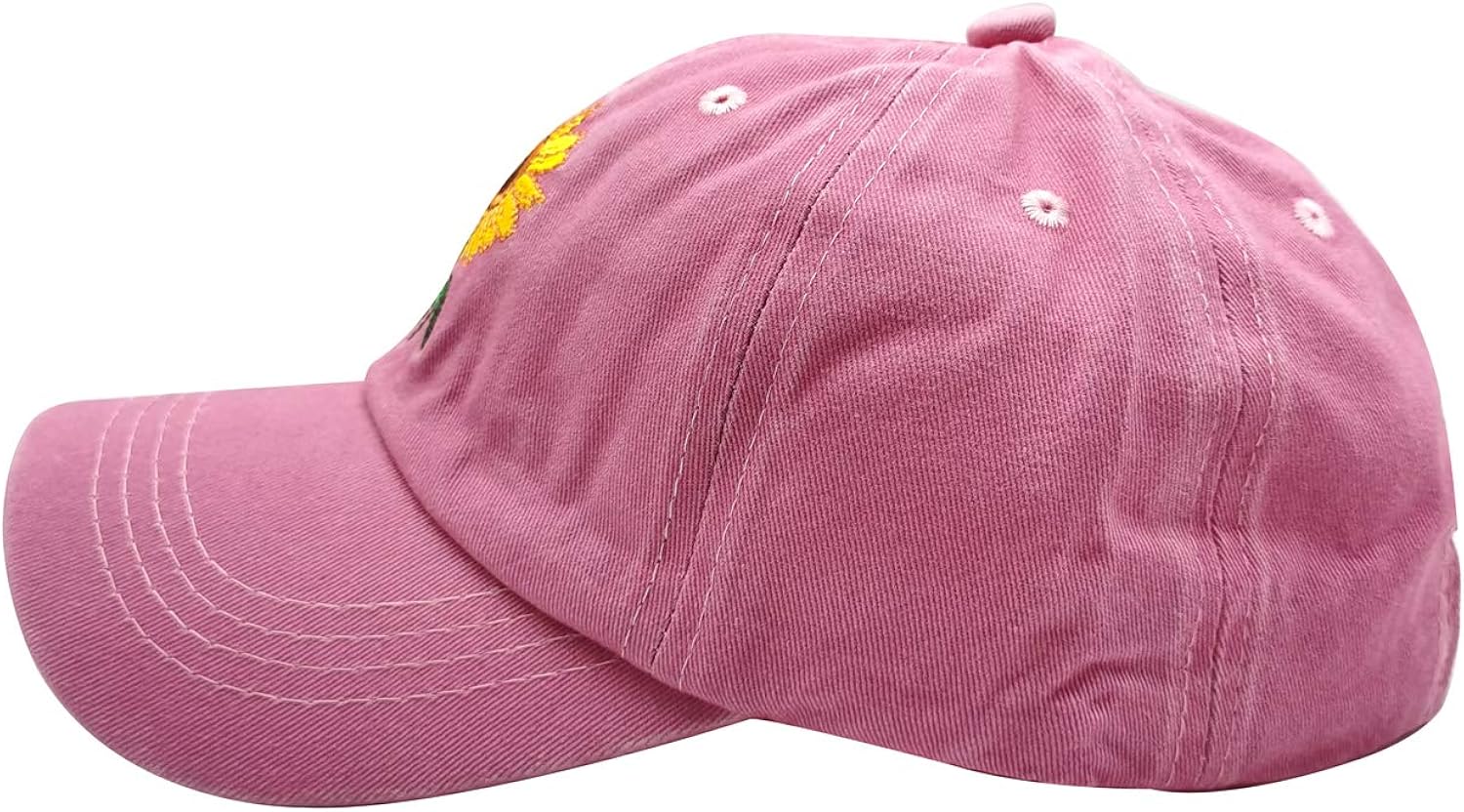 Waldeal Girl' Embroidered Cute Sunflower Hat Kids Vintage Washed Baseball Cap Pink: Clothing, Shoes & Jewelry