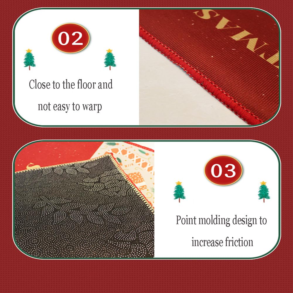 Tappeto Rotondo Natalizio, Gonna per Albero di Natale Lavorata a Maglia, Tappetino per Decorazioni Festive, Tappeto per Salotto, Divano, tavolino,A- 120x120CM