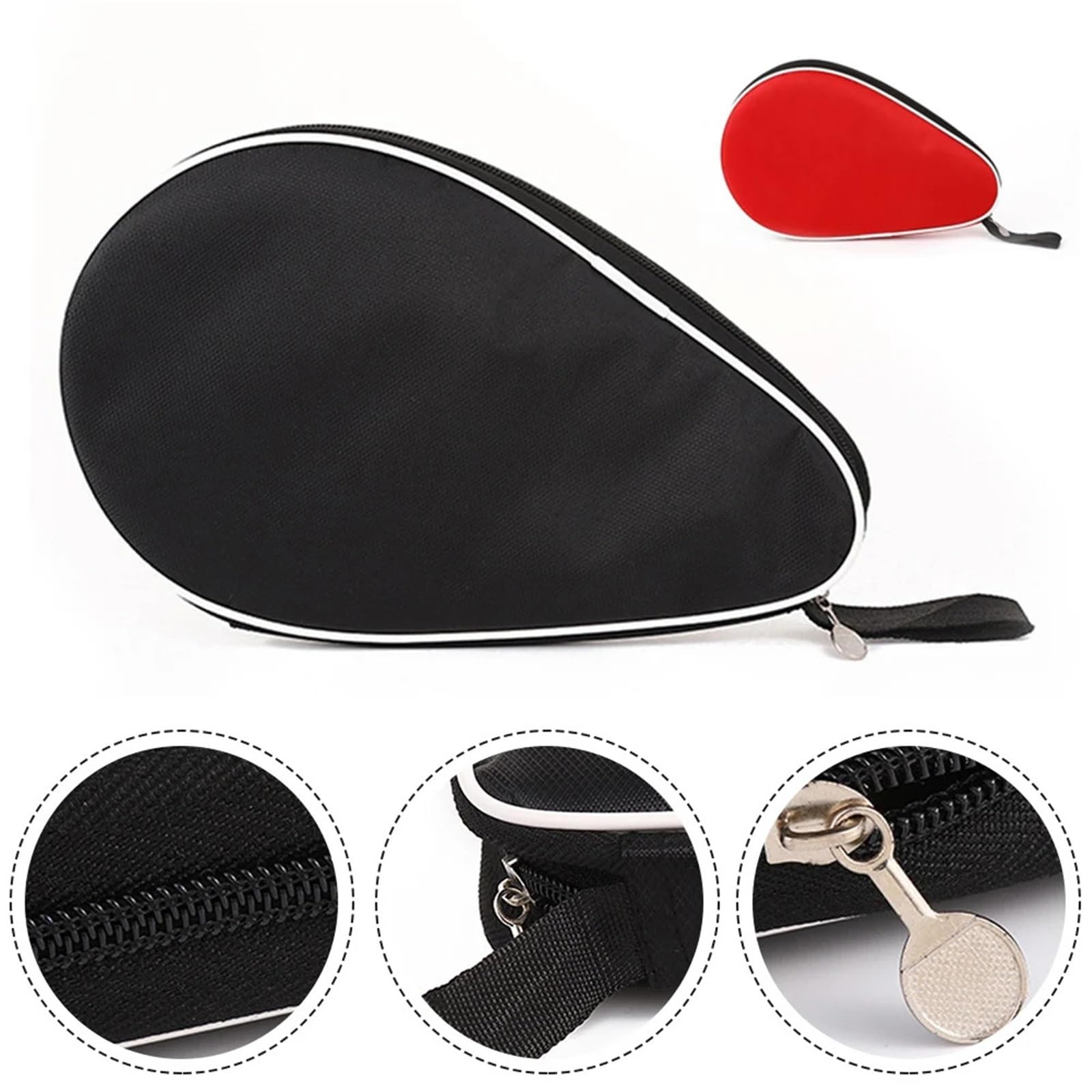 1pc Tischtennis Schläger Tasche Mit Hand Strap Tragbare Tischtennis Schläger Fall Sport Tasche Große Kapazität Fall Für Tenis