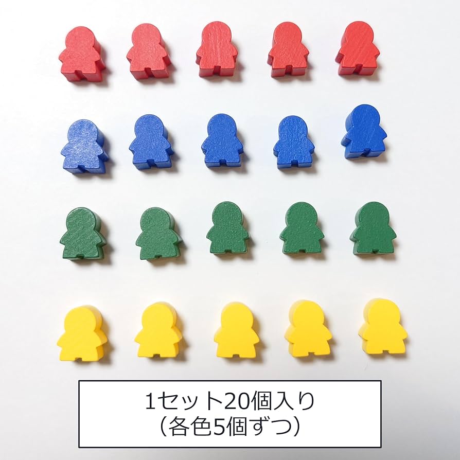 多色 木製 こま セット Amazon.co.jp: 木製人型コマセット 20個入り 14x16x10mm （赤