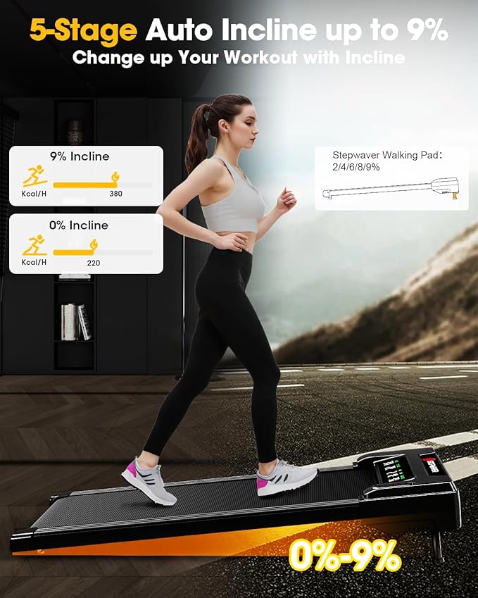 Caminadora Eléctrica con Inclinación Automática 9%, 3HP, 163 kg, Negro miniatura 2