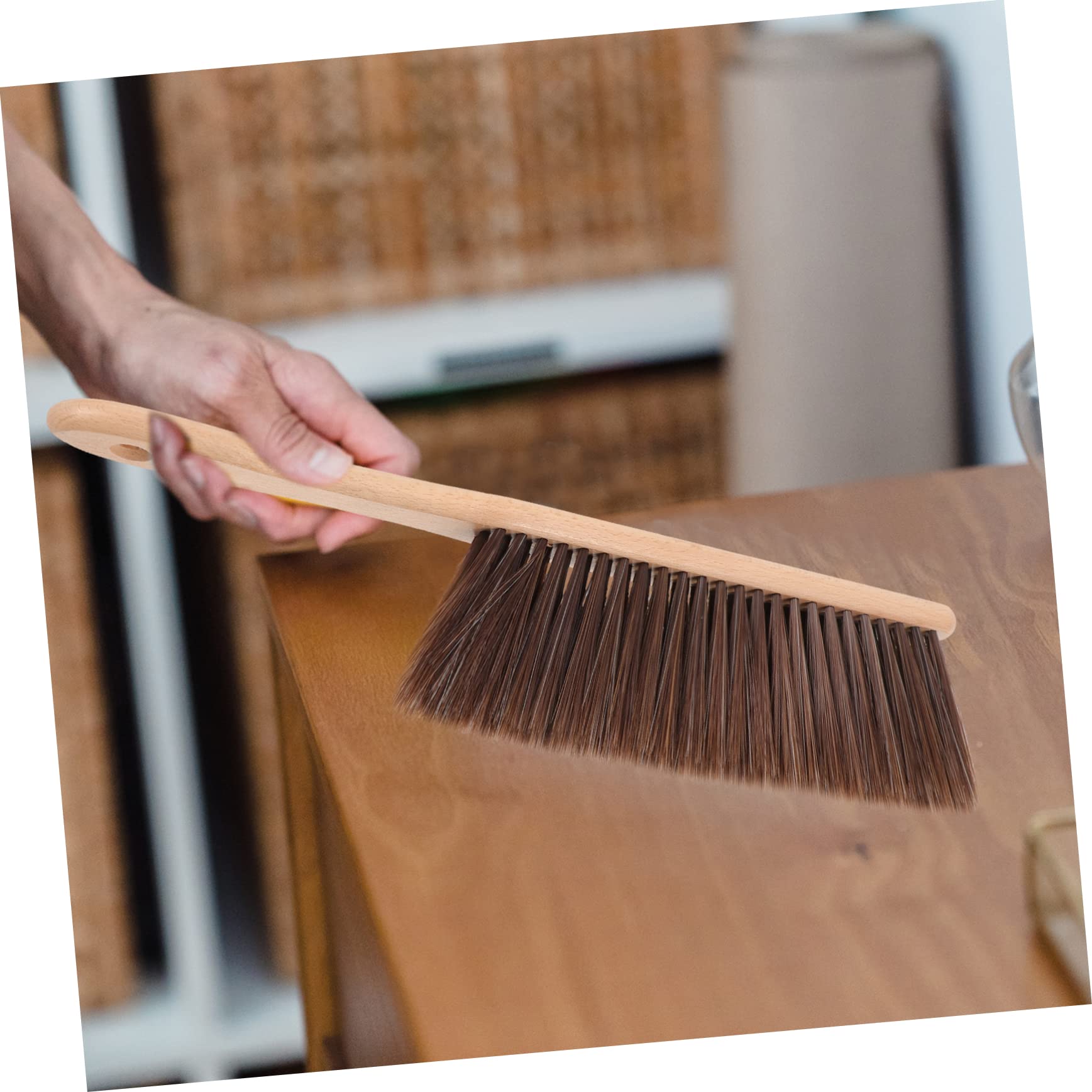 Healeved 2pcs Soft Cleaning Brush Dusting Handheld Broom Bed Cleaning Broom Brush for Cleaning Hand Brush Desk Broom Sweeper Broom Carpet Broom Mini Brush Kitchen Duster Bench Brush Wooden