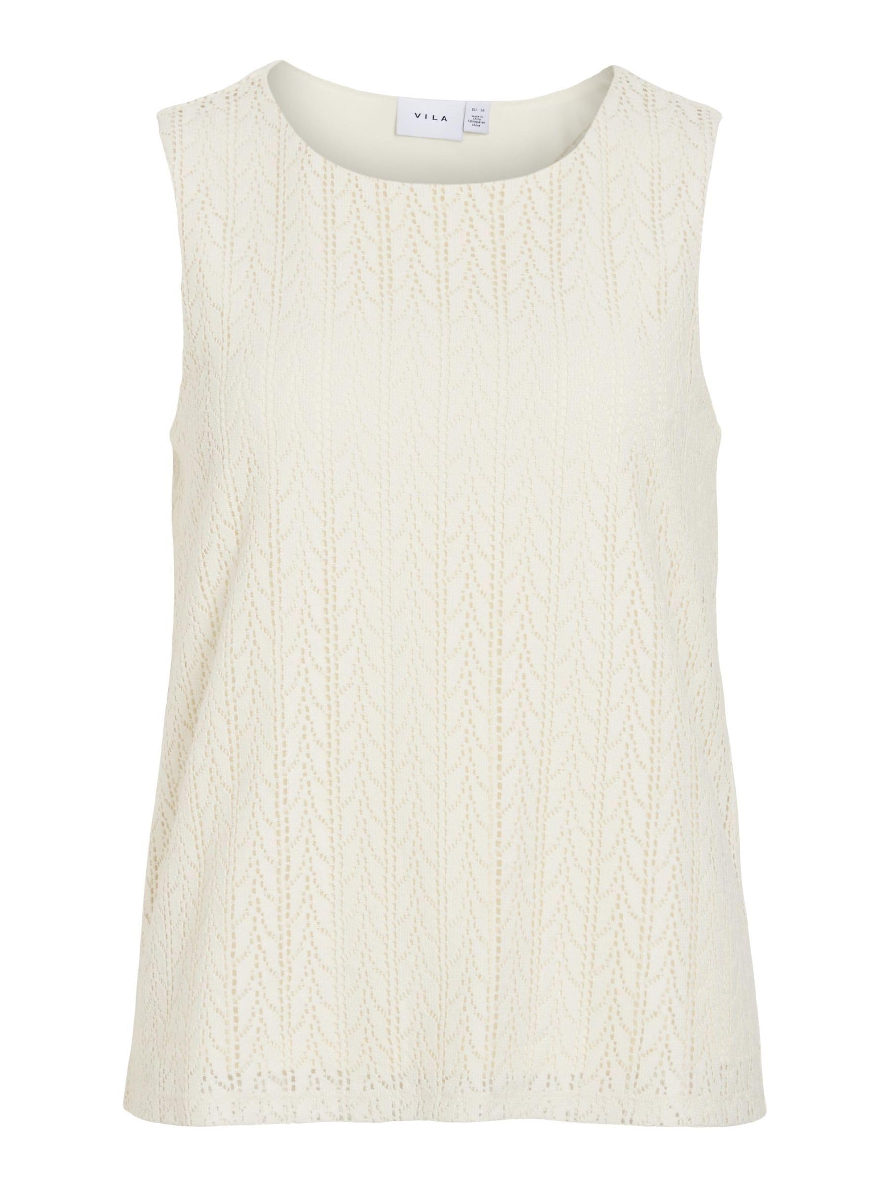 Vila Vigeneva O-Neck S/L Top, Birch, XS