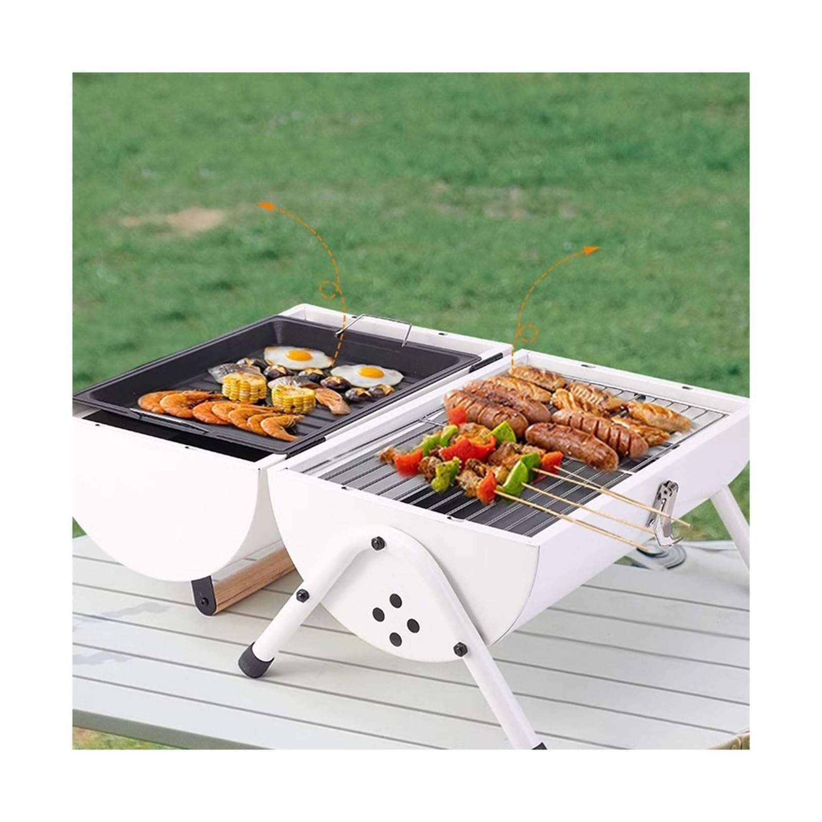 Grill węglowy Outdoor Camping Piec do grillowania Przenośny domowy piec Składany stojak na grill węglowy Pikniki kempingowe na świeżym powietrzu