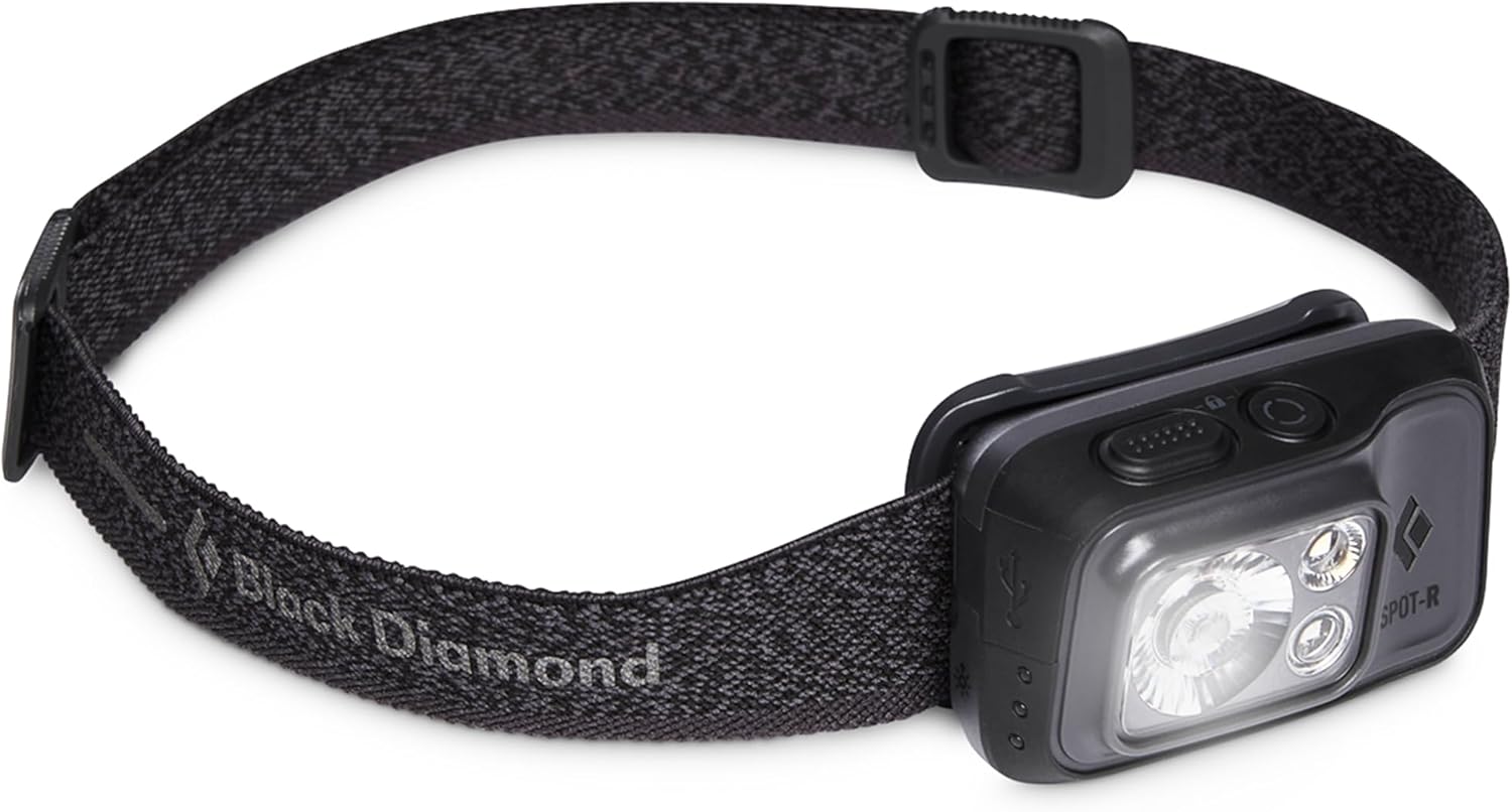 BLACK DIAMOND Spot 400-R Rechargeable Headlamp | 400 Lumens, Dimmable | Micro-USB Charging | Waterproof & Compact | Camping, Hiking, Running BLACK DIAMOND Spot 400-R Rechargeable Headlamp | 400 Lumens, Dimmable | Micro-USB Charging | Waterproof & Compact | Camping, Hiking, Running