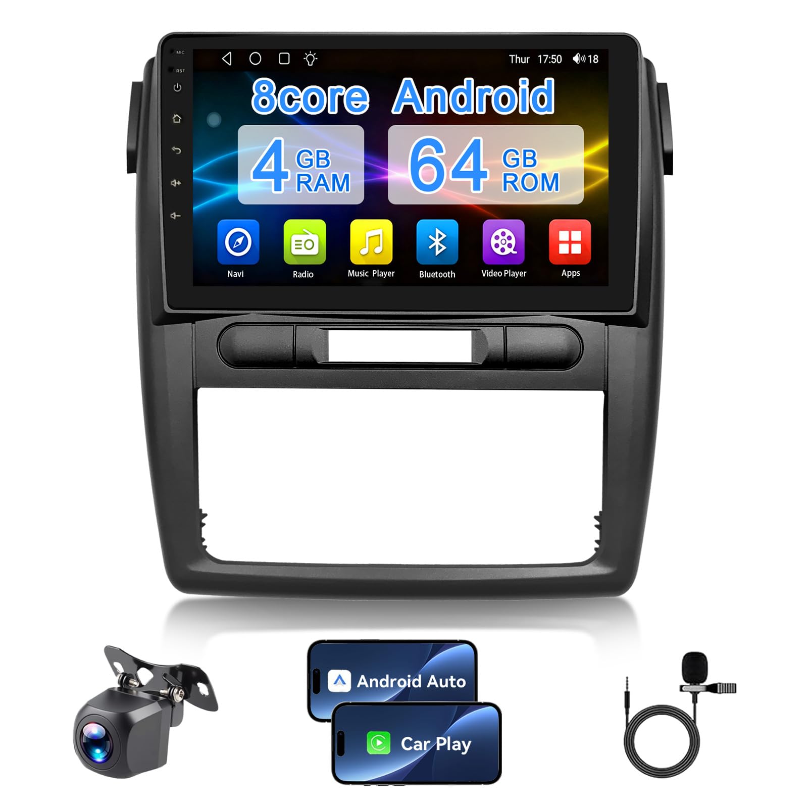 Photo 1 of 4+64G Car Radio for Chevrolet Cobalt 9 inch Touch Screen 2005 2006 2007 2008 2009 2010 Stereo,Wireless Carplay/WiFi/Bluetooth/EQ Audio/Andriod Auto/AM/FM/Navigation/AHD Camera