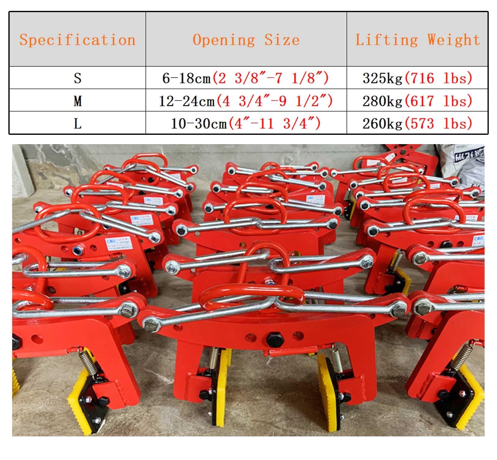 Pince à Bordures 2-en-1 350 Kg – Pince De Levage Réglable 4-18 Cm Pour Pavés, Pierres Et Escaliers – SUDEG