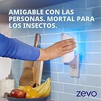 Vista 9 de Zevo Trampa para Insectos Voladores y 3 Cartuchos de Recarga - Trampa para Moscas Enchufable y Atrapador de Insectos para Mosquitos, Moscas