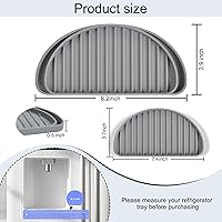 Vista 3 de KindGa Bandeja colectora de goteo para refrigerador, mini bandeja de goteo para nevera que protege la bandeja dispensadora de hielo y agua, Gris