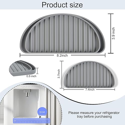 Miniatura 3 de KindGa Bandeja colectora de goteo para refrigerador, mini bandeja de goteo para nevera que protege la bandeja dispensadora de hielo y agua,