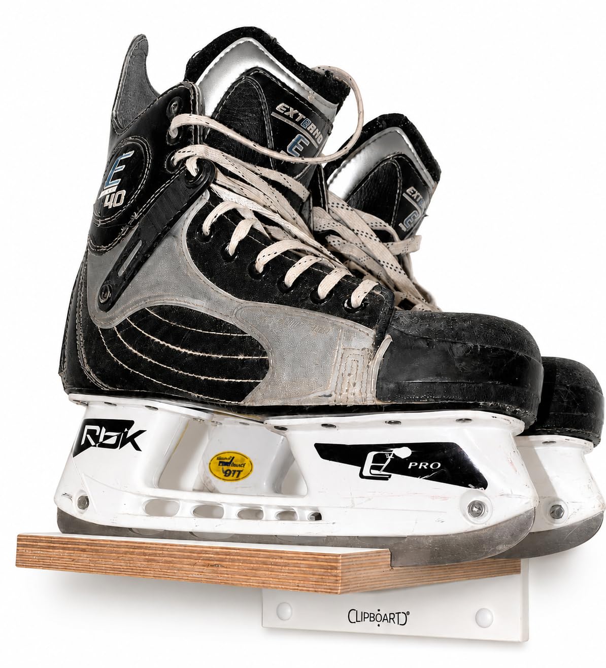 Support mural pour patins à glace - Support mural pour chaussures de hockey sur glace et patinage artistique - Système de fente simple - Montage mural stable - Gain de place