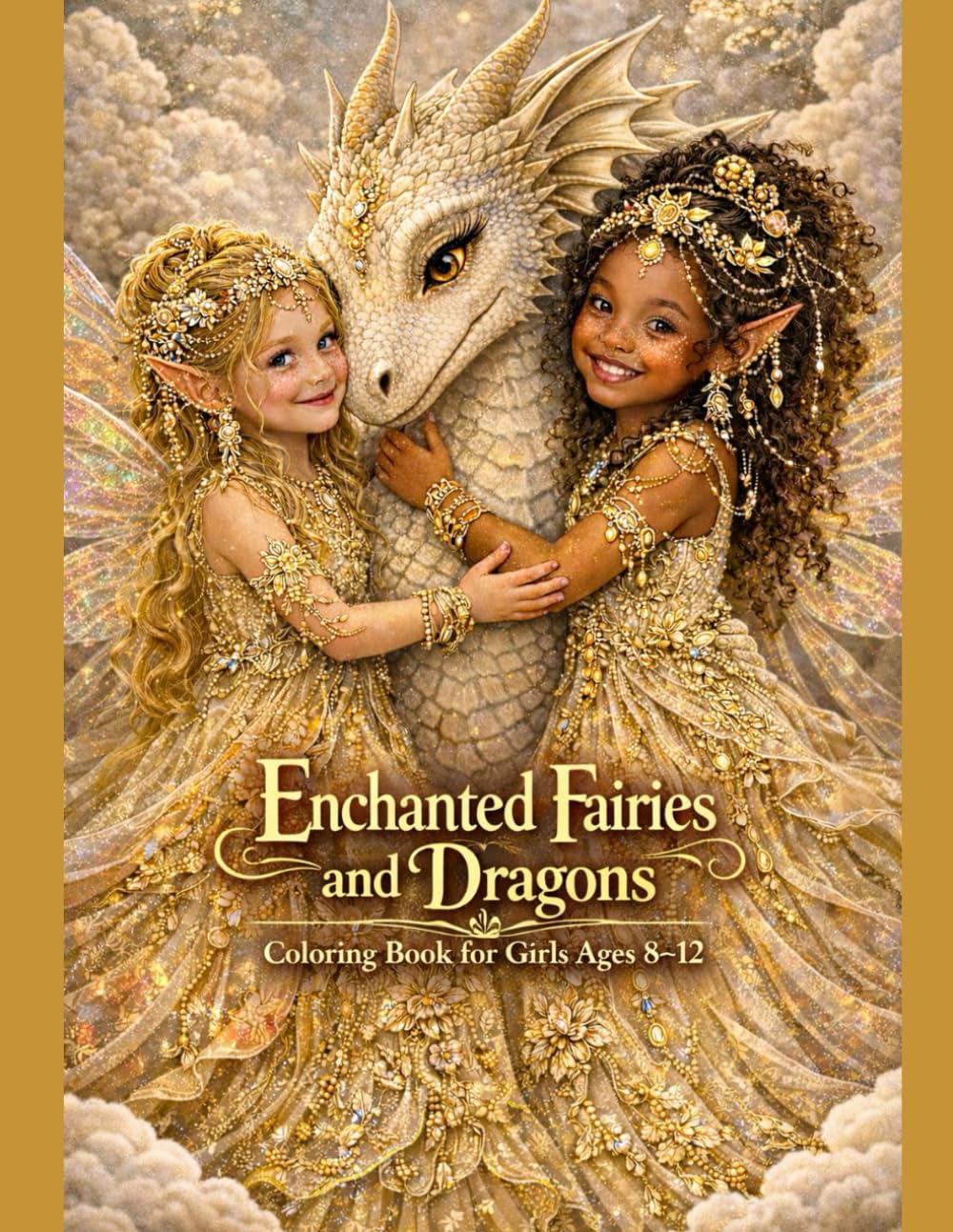 Enchanted Fairies and Dragons: Magical Coloring Adventures in Fairy Realm (Enchanted Coloring Book)
