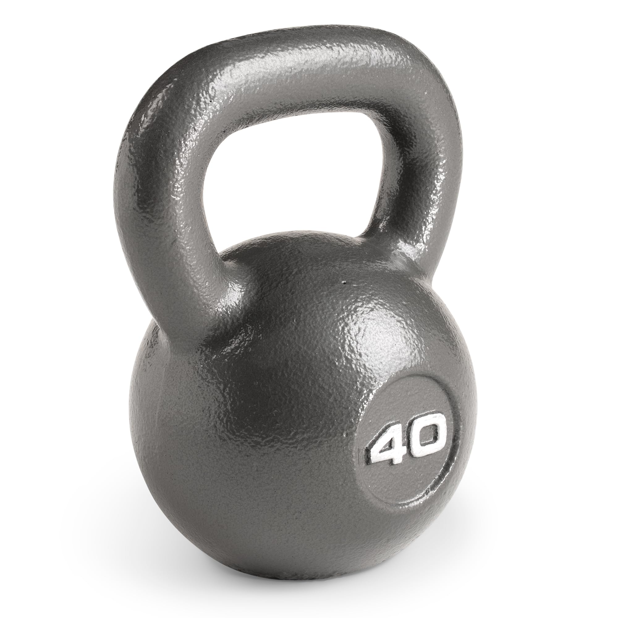 Marcy Hammertone Kettlebells, Ideal Workout Weights For Home Gym, Cast Iron, Black, 40lbs HKB-040