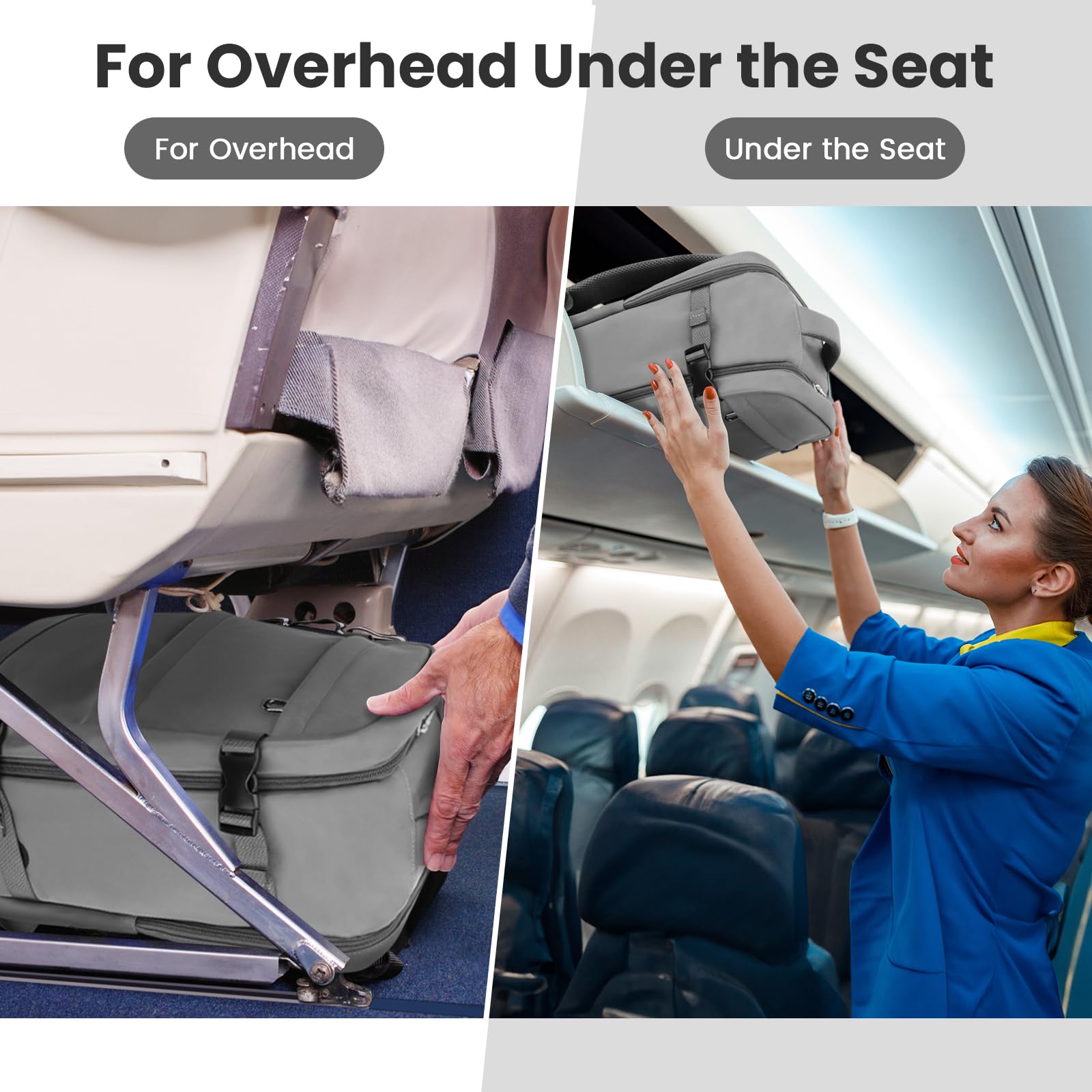 KIRFEIHT Zaino da Viaggio 40x20x25 per Ryanair - Bagaglio a Mano Aereo Piccolo Zaini Universali Piccola Borsa da Viaggio da Cabina, Zaini da Scuola e da Lavoro (Grigio)