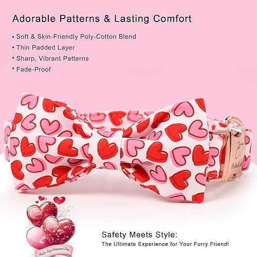 Miniatura 183 de Collar de perro con bandera estadounidense con pajarita, collar patriótico para perros pequeños, medianos y grandes, talla XS