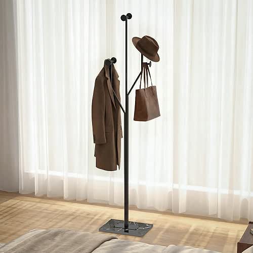 Etpon Coat Rack Stand, Freestanding Metal Coat Rack with Sturdy
