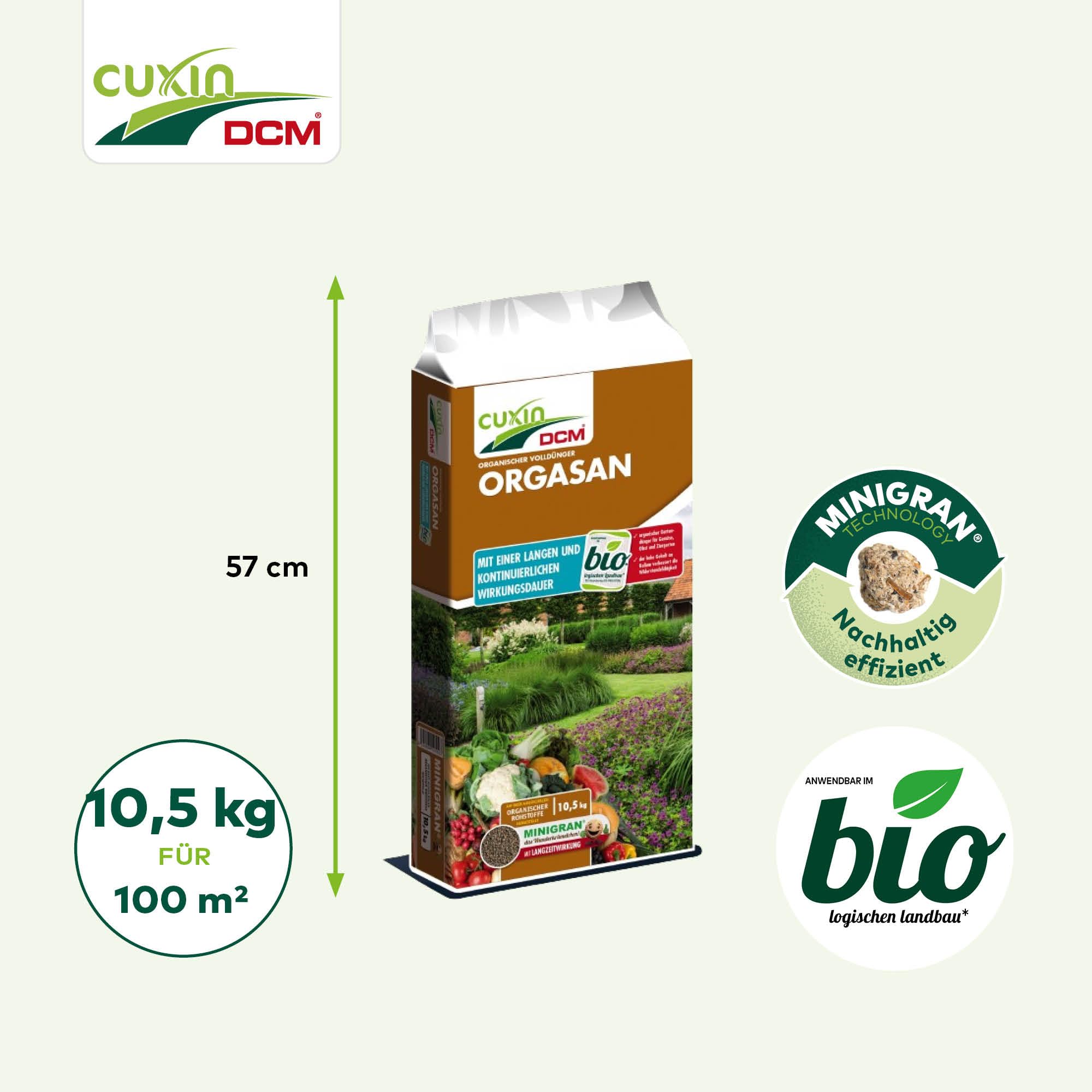 CUXIN DCM ORGASAN UNIVERSALDNGER - Mit MINIGRAN TECHNOLOGY -  Universaldnger - Bio Dnger - Langzeitdnger - organischer NPK-Dnger -  10,5 KG : ...