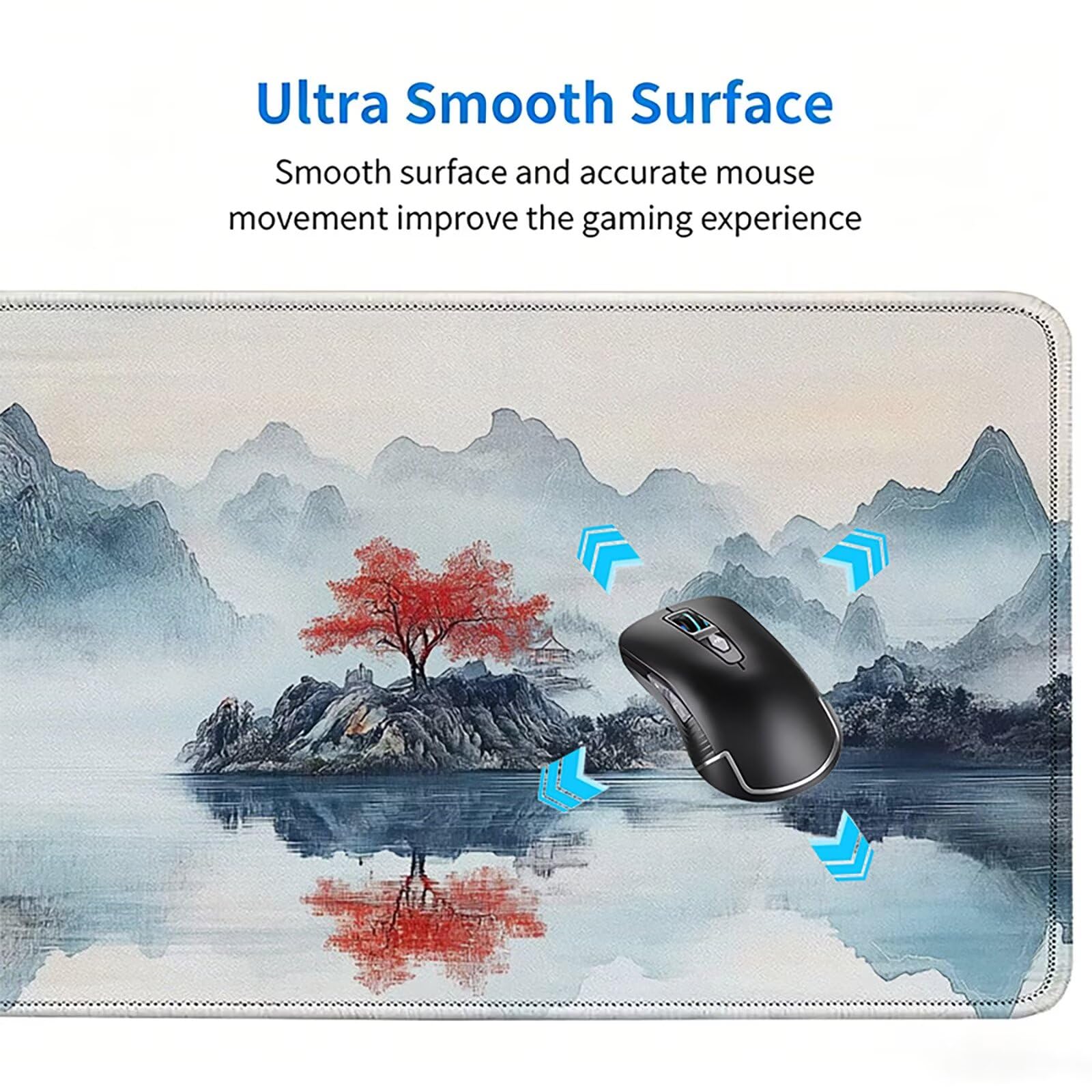 Tappetino Mouse Gaming, 1200x600mm Tappetino Mouse XXL Retro 0c0-236 | Mouse Pad Grande, Ottimizzato per i Sensori da Gioco, Migliora Precisione e Velocità, per Mac e PC, paesaggio