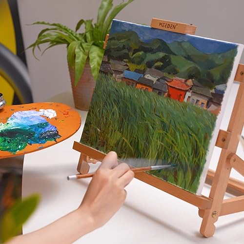 Miniatura 2 de MEEDEN Lienzo estirado de 18 x 24 pulgadas, paquete de 6, lienzos blancos en blanco para pintar, 100% algodón, 8 onzas, preestirado para verter