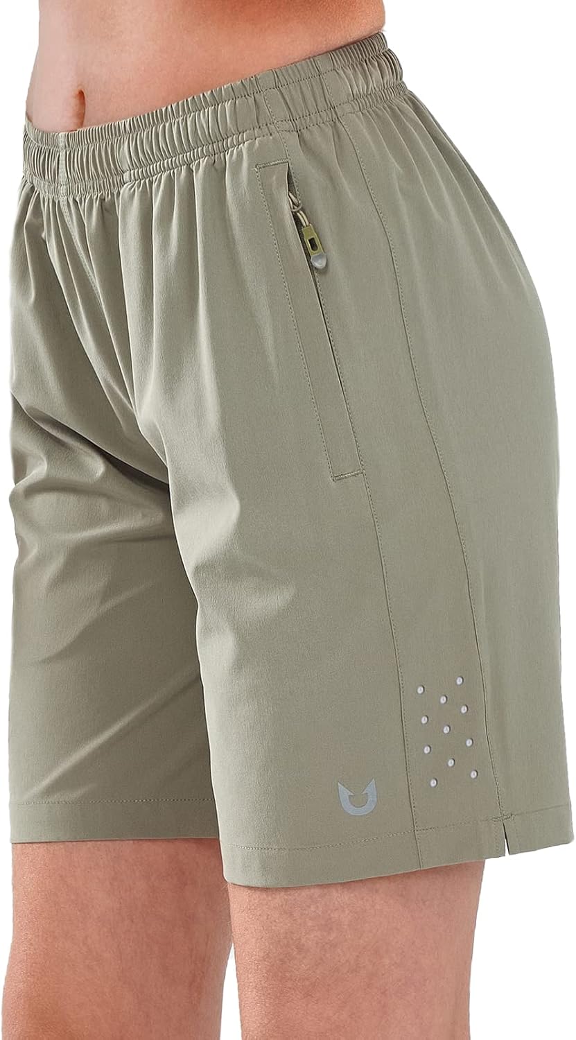 NORTHYARD Women's Athletic Hiking Shorts Quick Dry Active Running Lightweight Shorts for Gym Workout with 3 Zipper Pockets at  Women’s Clothing store