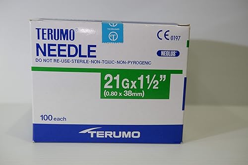 21G x 1 " (0.031x1.496 in) 100 cada unopaquete