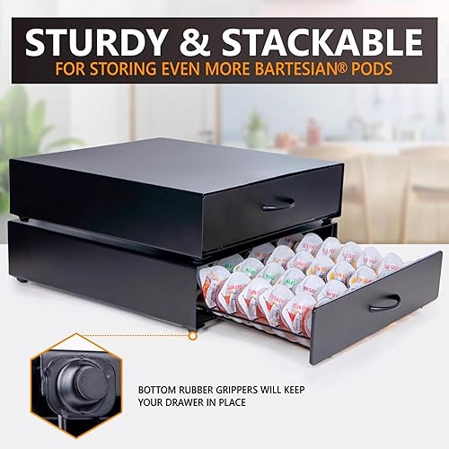 Miniatura 4 de Soporte para cápsulas Bartesian, capacidad para 40 cápsulas bartesianas, organizador de cápsulas apilables compatible con BEV de Black & Decker