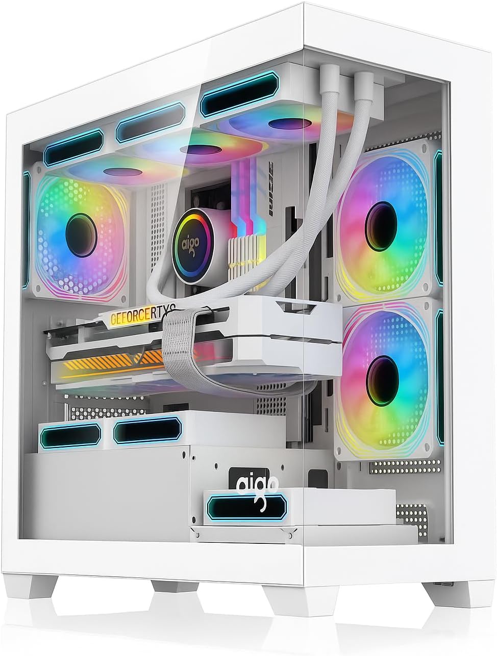 MAX AIR Gaming & Workstation PC | Core i7 | Custom GPU Option | 16GB RAM | 1TB SSD NVMe | WiFi + Bluetooth | Windows 10 Pro Desktop Tower (RX 6700XT 12GB)