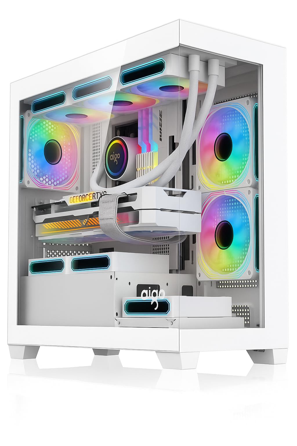 MAX AIR Gaming & Workstation PC | Core i7 | Custom GPU Option | 16GB RAM | 1TB SSD NVMe | WiFi + Bluetooth | Windows 10 Pro Desktop Tower (RX 6700XT 12GB)