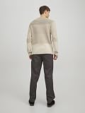 JACK & JONES Jjehill Knit Crew Neck Noos Sweter Mężczyźni, owsiankowy, L