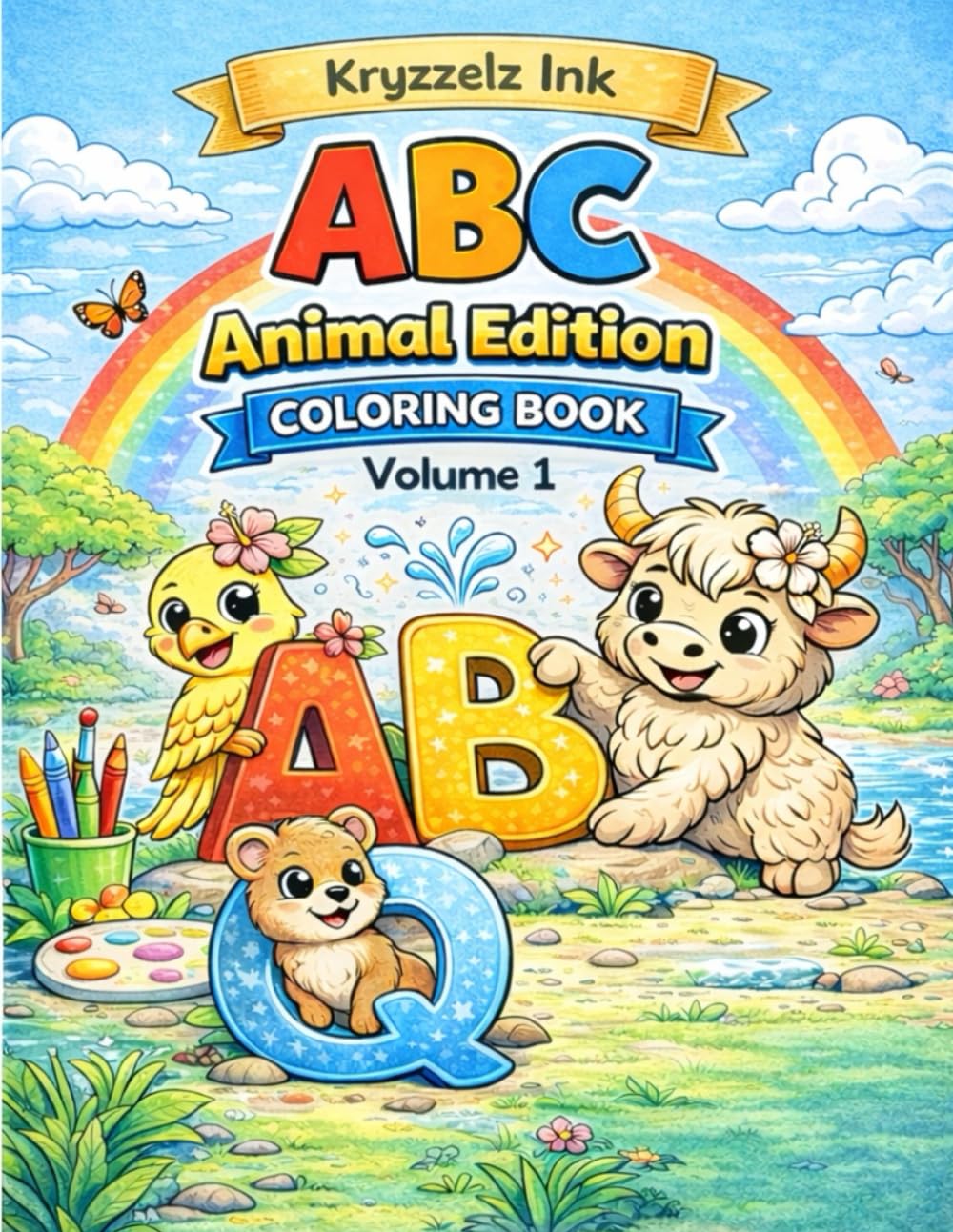 ABC Animal Edition Coloring Book Volume 1, ABC,s for children and adults, learning letters and animals, cute animals: Volume 1 (ABC's Coloring Book)