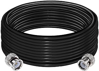 BNC Extension Cable RG58 TUOLNK BNC Male to BNC Male Jumper Low Loss 50 ohm CB Radio Coax Cable 32.8FT(10M) BNC WiFi Antenna Coaxial Cable for Two Way Radio Walkie Talkie