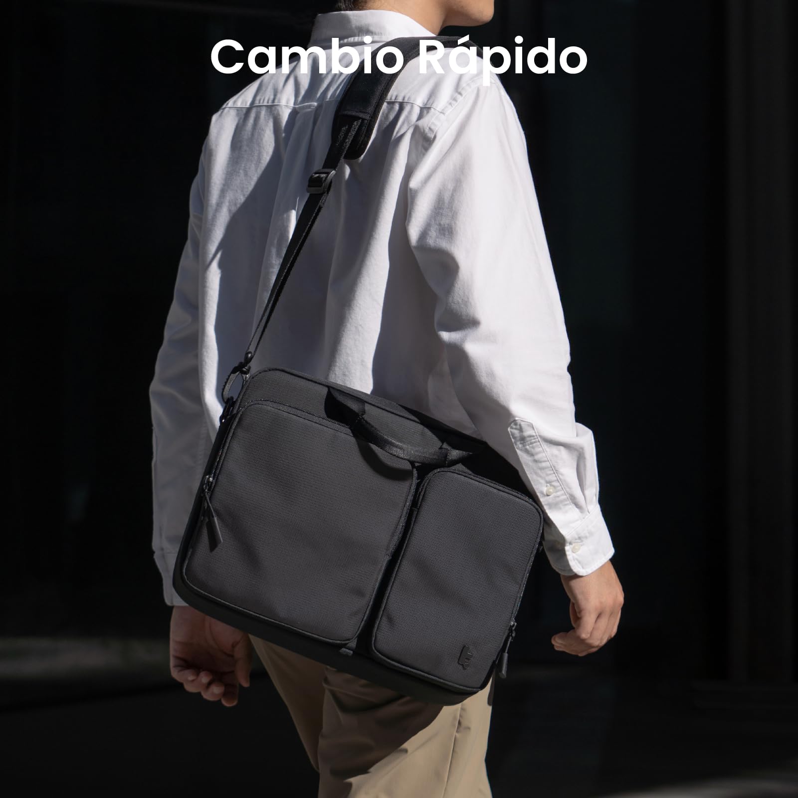 tomtoc Funda Portatil Slim para 15 15,6 16 Pulgadas Portátiles, Maletín Portátil Impermeable para MacBook Pro/Air M4 M3, Funda Profesional para Ordenador 15.6 Pulgadas Con Bandolera para Documentos