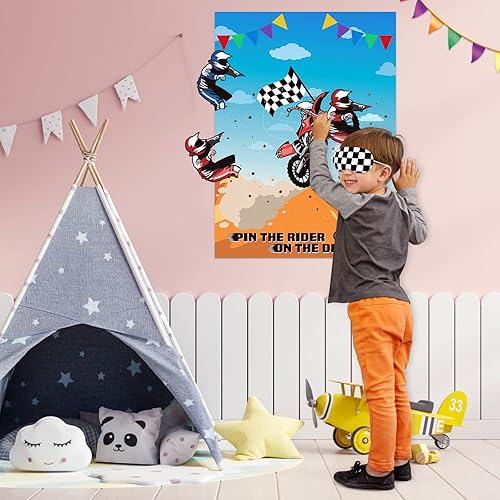 Miniatura 7 de ASTARON Juego de 30 piezas de Pin The Shovel on The Excavator para fiesta temática de automóvil, suministros de fiesta de cumpleaños, juego de pines