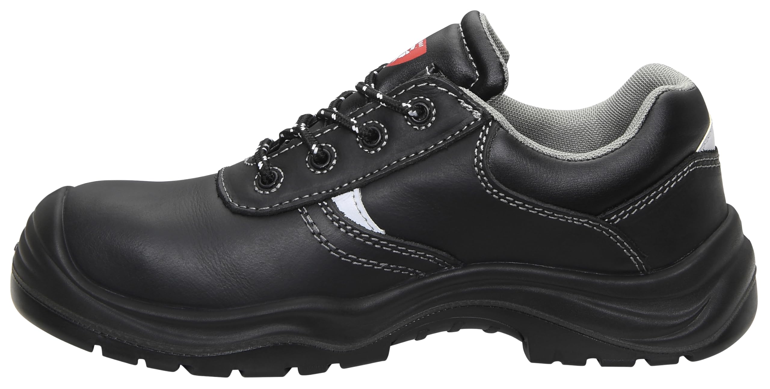 JORI 12111 Basic Compo Low S3 Herren und Damen Arbeits & Sicherheitsschuhe, Leder Sicherheitsschuhe S3, SRC, Schnürung, Kunststoffkappe, Metallfreier Durchstrittsschutz Schwarz (Schwrz), EU 42