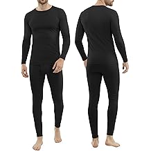 Thermal Underwear for Men Fleece Lined Mens Long Johns Set Base Layer Top and Bottom for Cold Weather