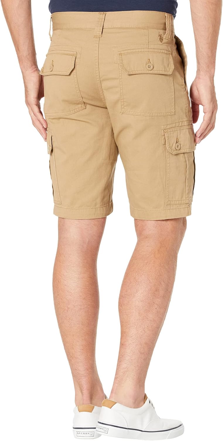 BELTED TWILL CARGO SHORTS - Image 3