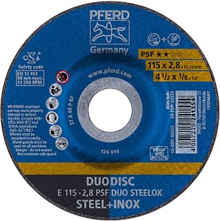 PFERD PSF DUODISC 4-1/2"x 1/8" x 7/8" STEELOX Wheel, Pack of 10