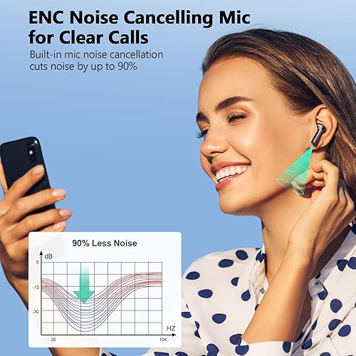 Miniatura 7 de Wireless Earbuds, Bluetooth 5.3 Headphones LED Power Display, 2025 New Wireless Earphones, 4 ENC Noise Cancelling Mic, HiFi Stereo, 48H Playtime