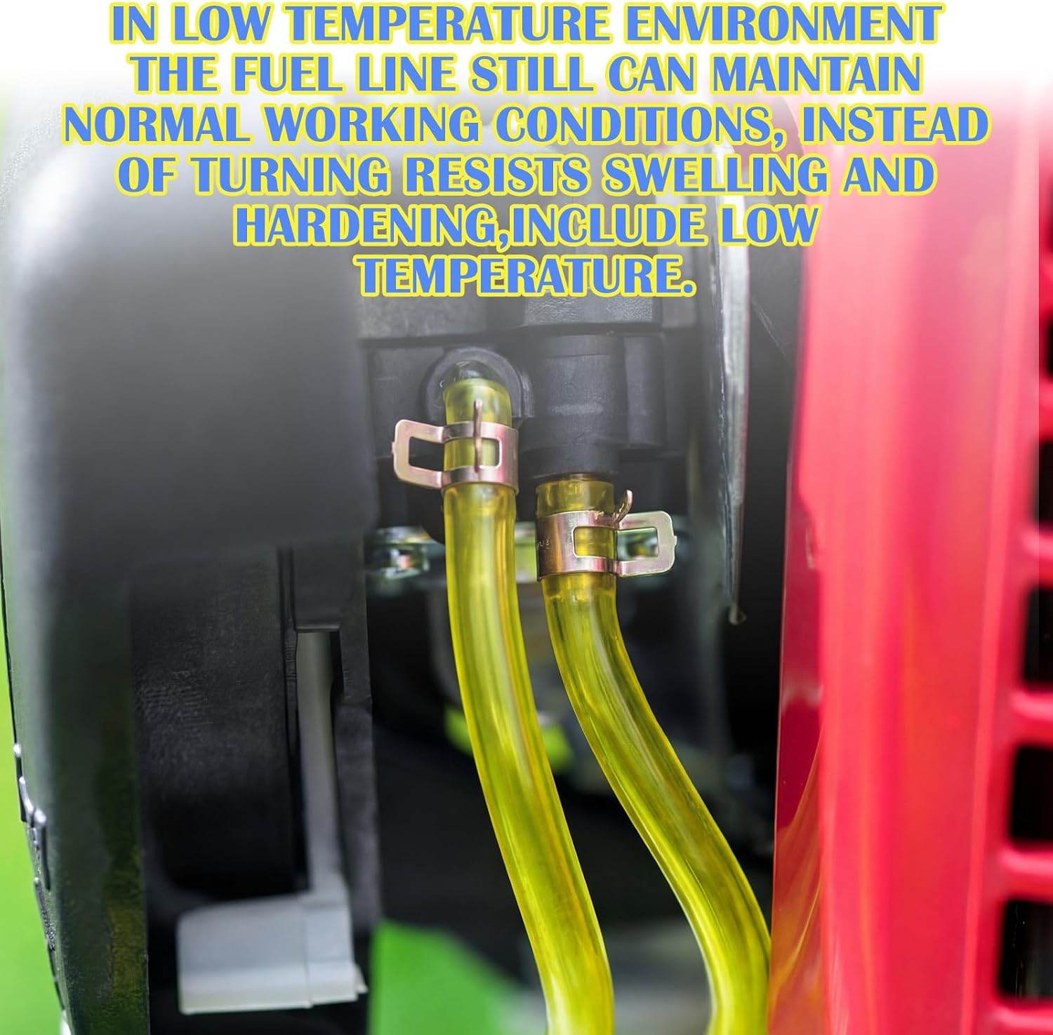 TPU Fuel Line Hose Kit 3 Sizes 10FT Each (3mm ID/5mm OD, 5mm ID/8mm OD, 6mm ID/9mmOD) with 12 Steel Clamps, Universal Gas Diesel Fuel Hose for Lawn Mower Chainsaw Small Engines, Yellow