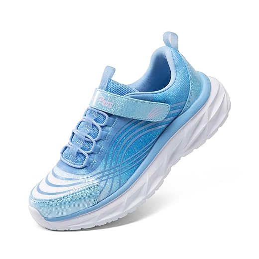 DREAM PAIRS Girls Shoes Sneakers Kids Tennis Shoes Sparkle ColorBurst Lightweight Running Casual Walking Shoes