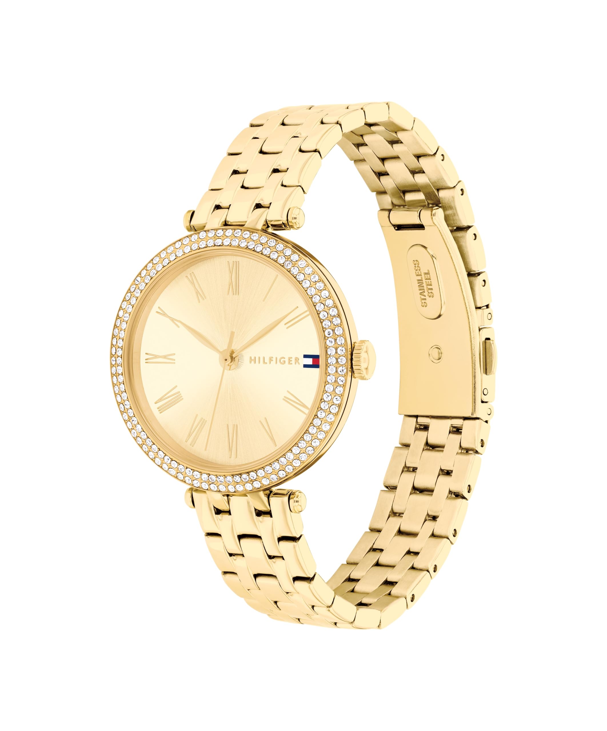 Tommy Hilfiger Uhr mit DREI-Zeiger-Quarzwerk für Damen mit Edelstahlarmband – Verfügbar in Roségold, Silber, Gold oder Bicolor