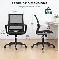 Vista 3 de PayLessHere Gaming Chair Ergonomic Computer Chair Office Chair Video Game Chairs with Lumbar Support Desk Chair Armrest Mid Black Cushion Swivel